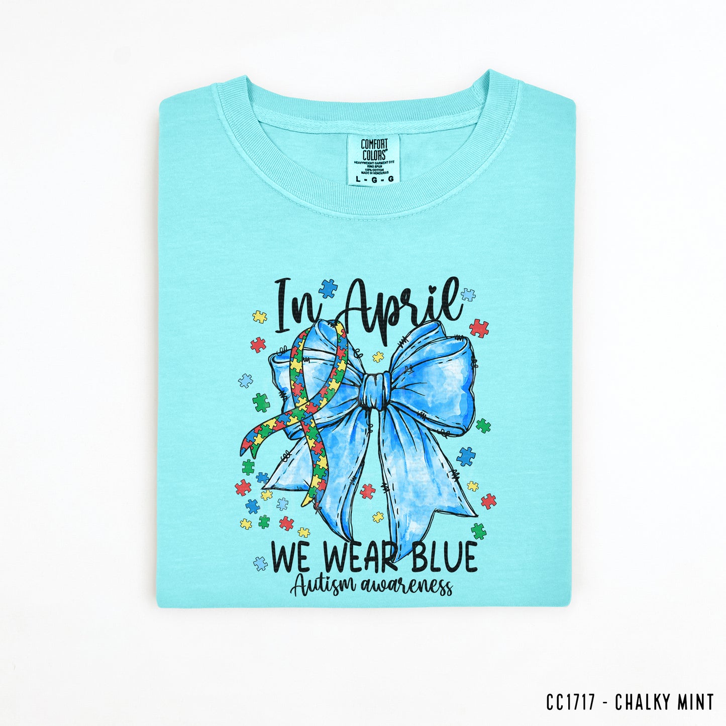 Autism Awareness, In April We Wear Blue | DTF Print - COOL PEEL |