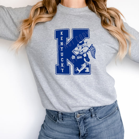 Kentucky, Big K, Ky, Mascot, Wildcats | Screen Print Transfer | - SINGLE COLOR