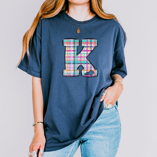 Kentucky, KY, Big K, Plaid | DTF Print - COOL PEEL |