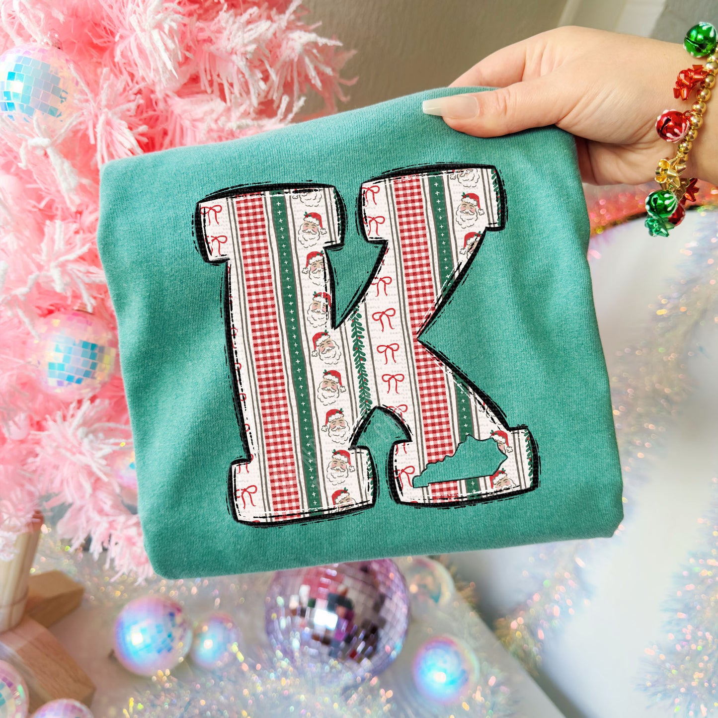 Kentucky, Big K, Plaid & Dot Stripes, Santa | DTF Print - COOL PEEL |