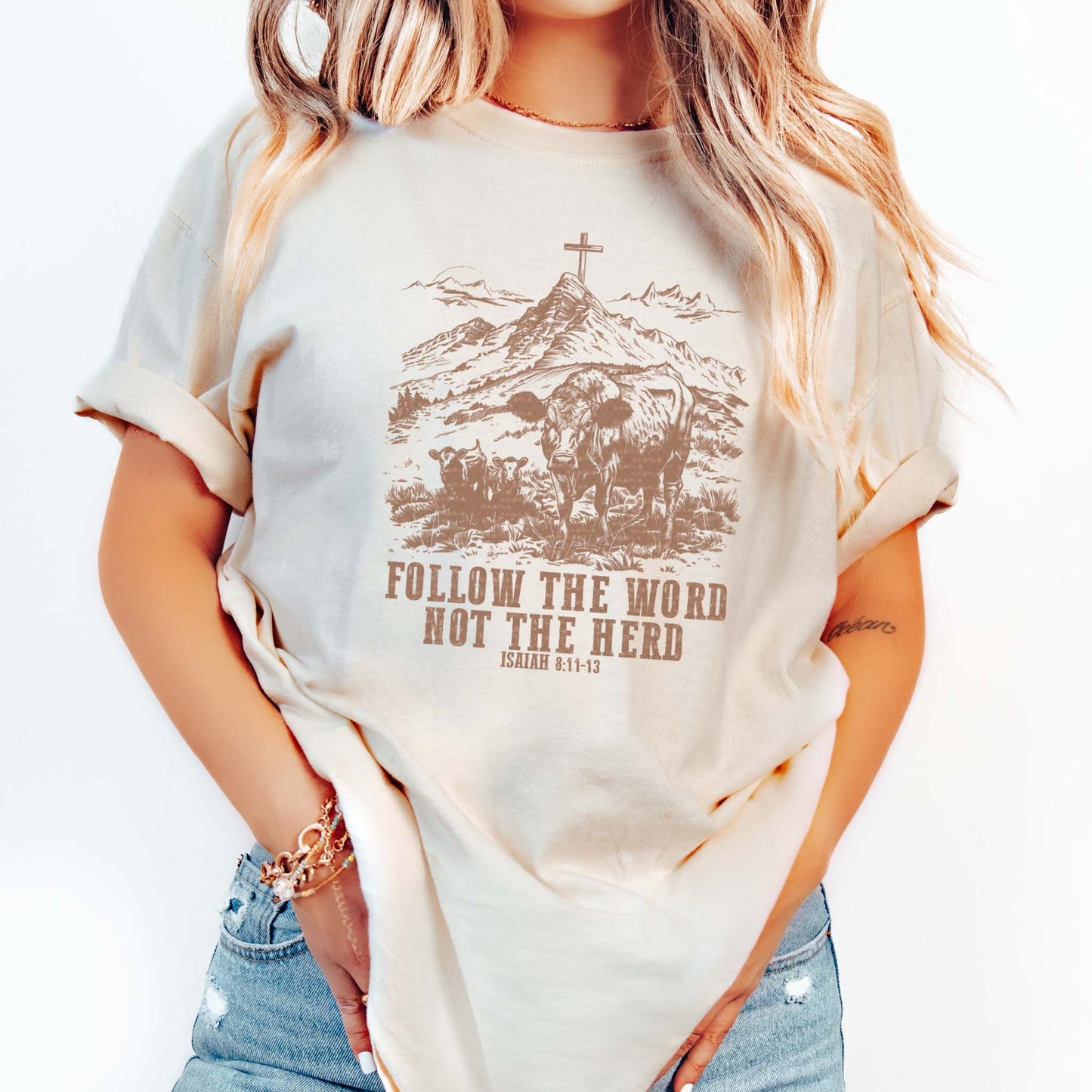 Follow The Word (Brown Color) | Screen Print Transfer | - SINGLE COLOR