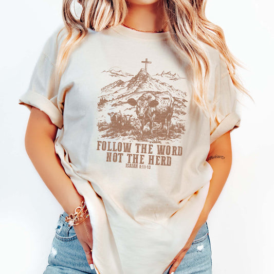 Follow The Word (Brown Color) | Screen Print Transfer | - SINGLE COLOR
