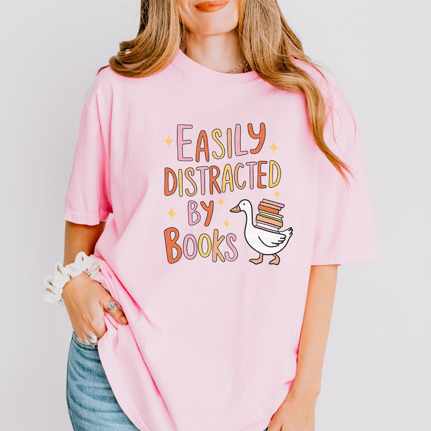 Easily Distracted By Books | DTF Print - COOL PEEL |