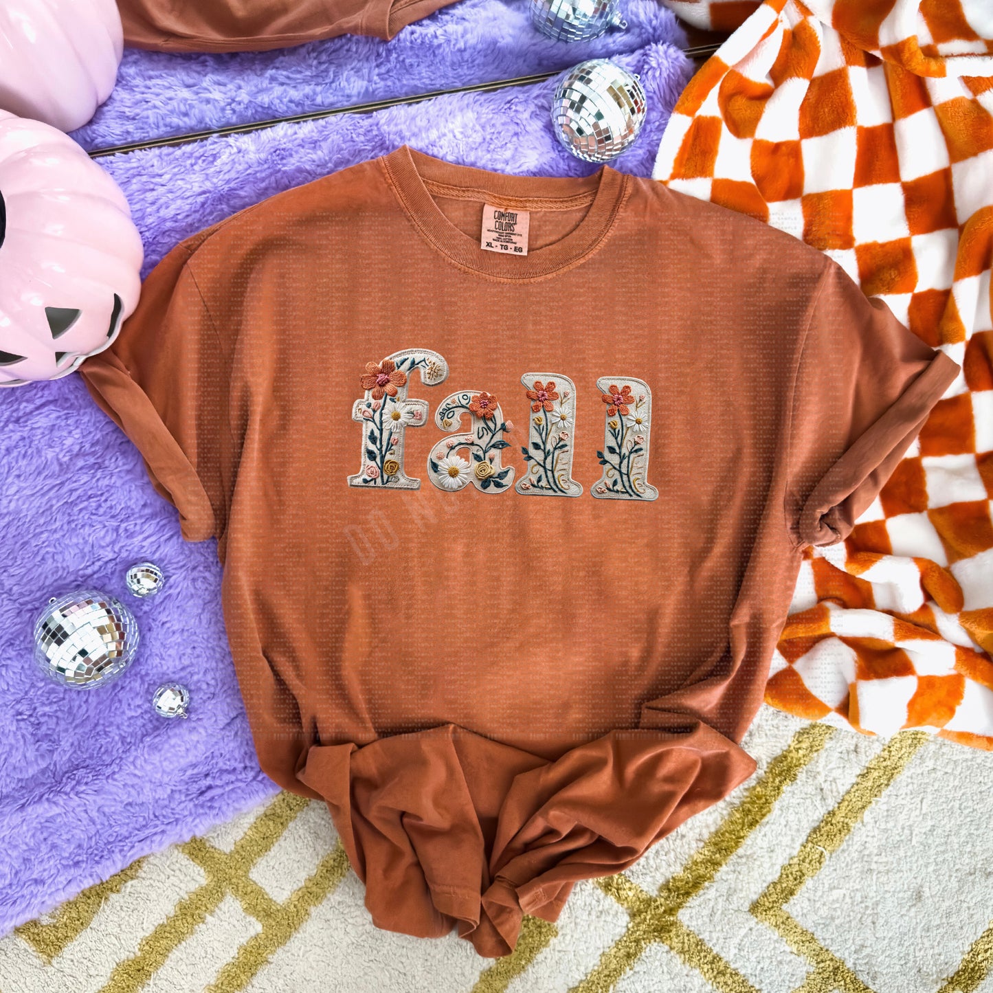Faux Embroidered Word Fall | DTF Print - COOL PEEL |