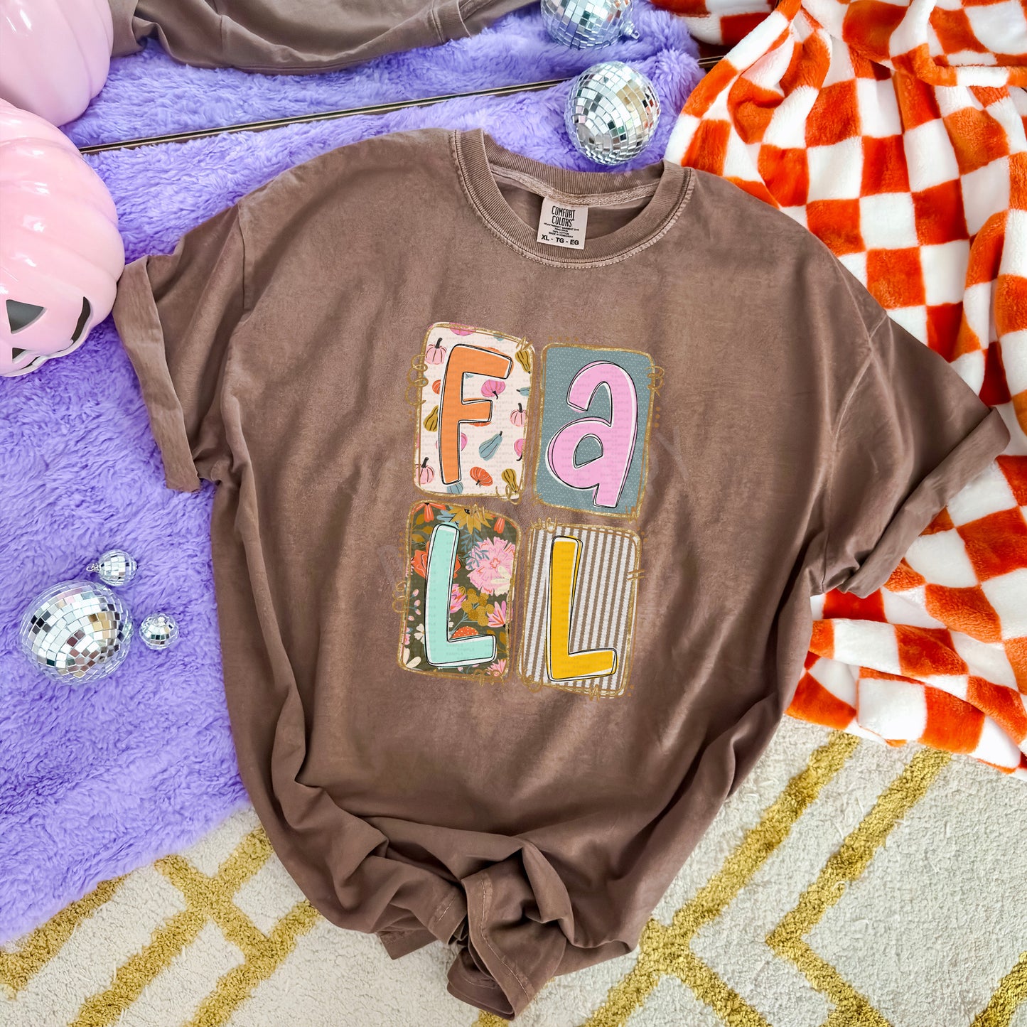 Cute Fall Squares | DTF Print - COOL PEEL |