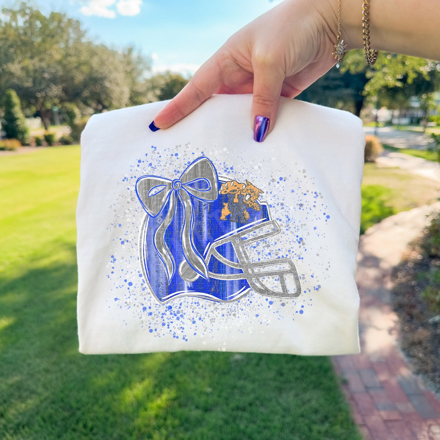 Blue Helmet, Kentucky, Football | DTF Print - COOL PEEL |