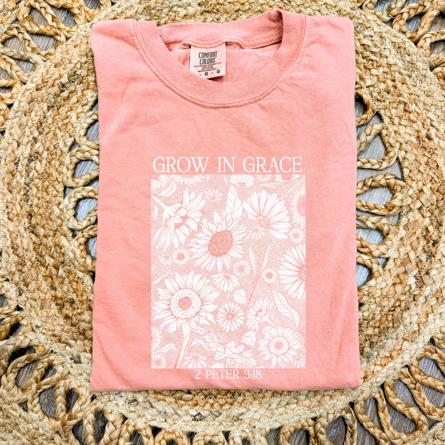 Grow In Grace | Screen Print Transfer | - SINGLE COLOR (LOW HEAT)