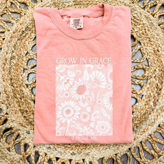 Grow In Grace | Screen Print Transfer | - SINGLE COLOR (LOW HEAT)