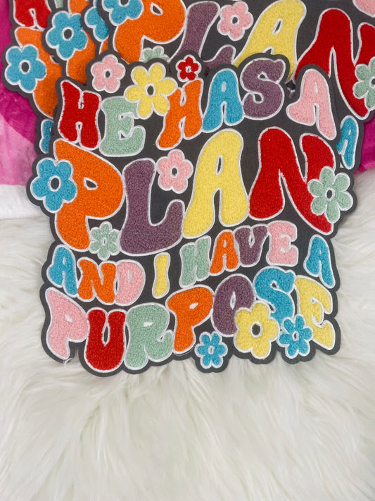He Has A Plan And I Have A Purpose - CHENILLE