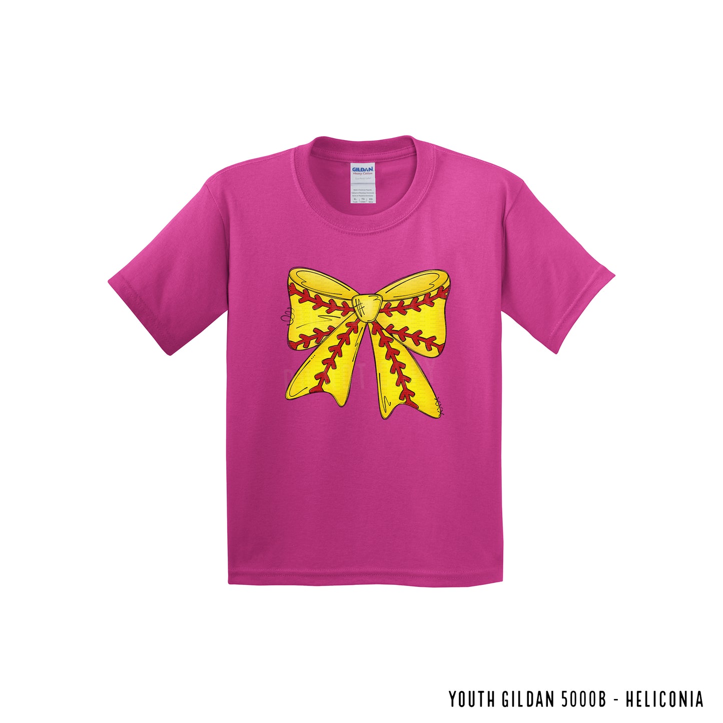 YOUTH, Softball Bow | DTF Print - COOL PEEL |