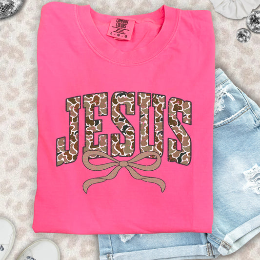 Jesus, Camo Bow | DTF Print - COOL PEEL |