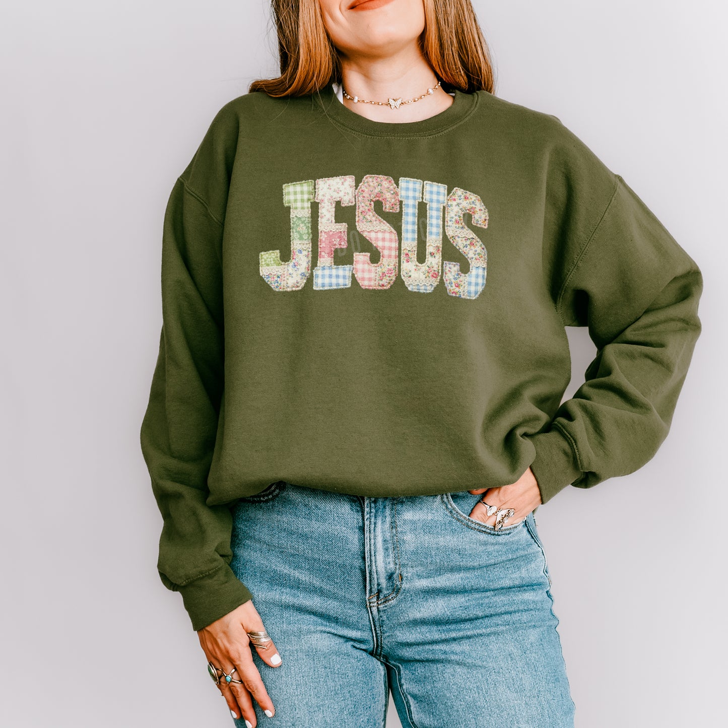 Jesus, Patchwork, Floral | DTF Print - COOL PEEL |