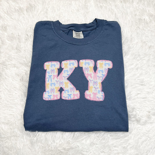 Kentucky, KY, Bows, Pink Outline | DTF Print - COOL PEEL |