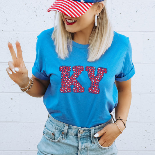 Kentucky, KY, Patriotic Leopard | DTF Print - COOL PEEL |