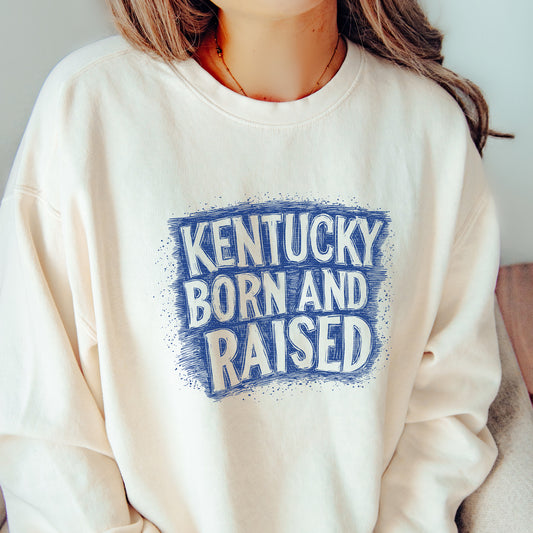 Kentucky Born And Raised | Screen Print Transfer | - SINGLE COLOR