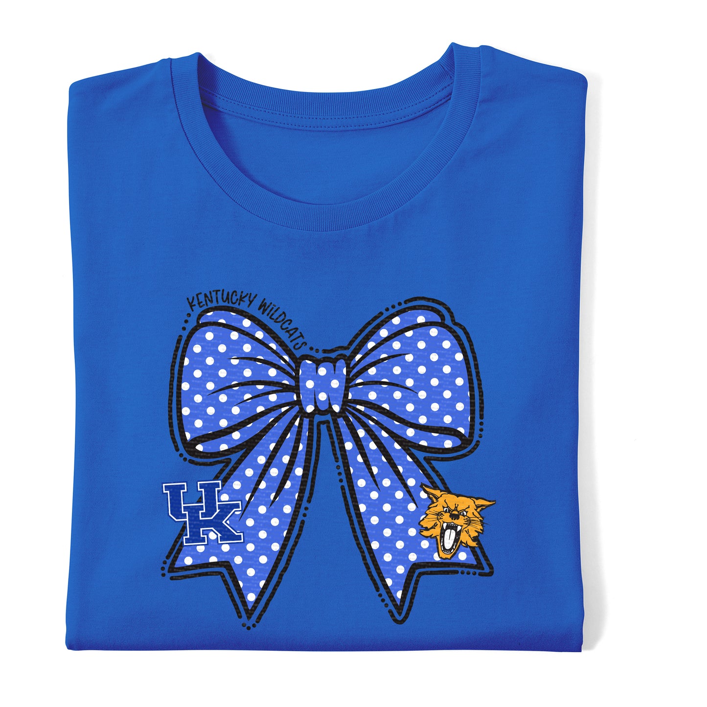 Kentucky Blue Polka Dot Bow | DTF Print - COOL PEEL |