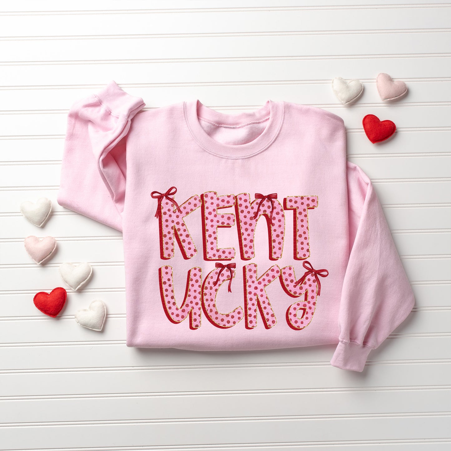 KY, Kentucky, Bows & Dots, Valentine | DTF Print - COOL PEEL |