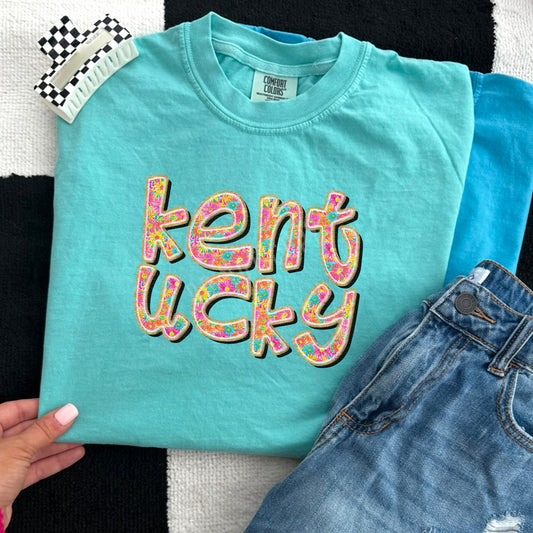 Kentucky, Bright Florals, Doodle Letters | DTF Print - COOL PEEL |