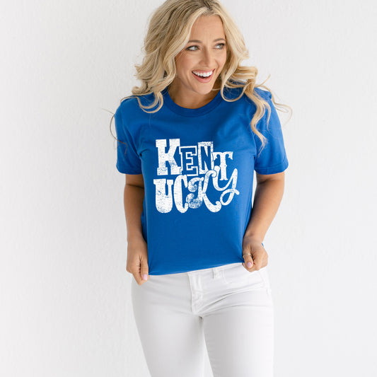Kentucky, Funky Letters | Screen Print Transfer | - SINGLE COLOR