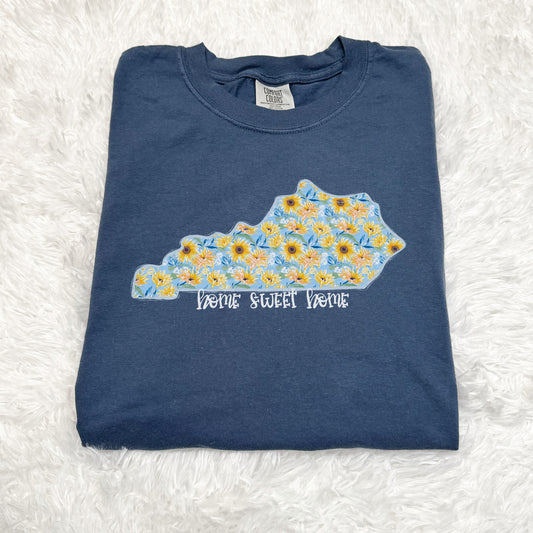 Kentucky, KY, Flowers, Home Sweet Home | DTF Print - COOL PEEL |