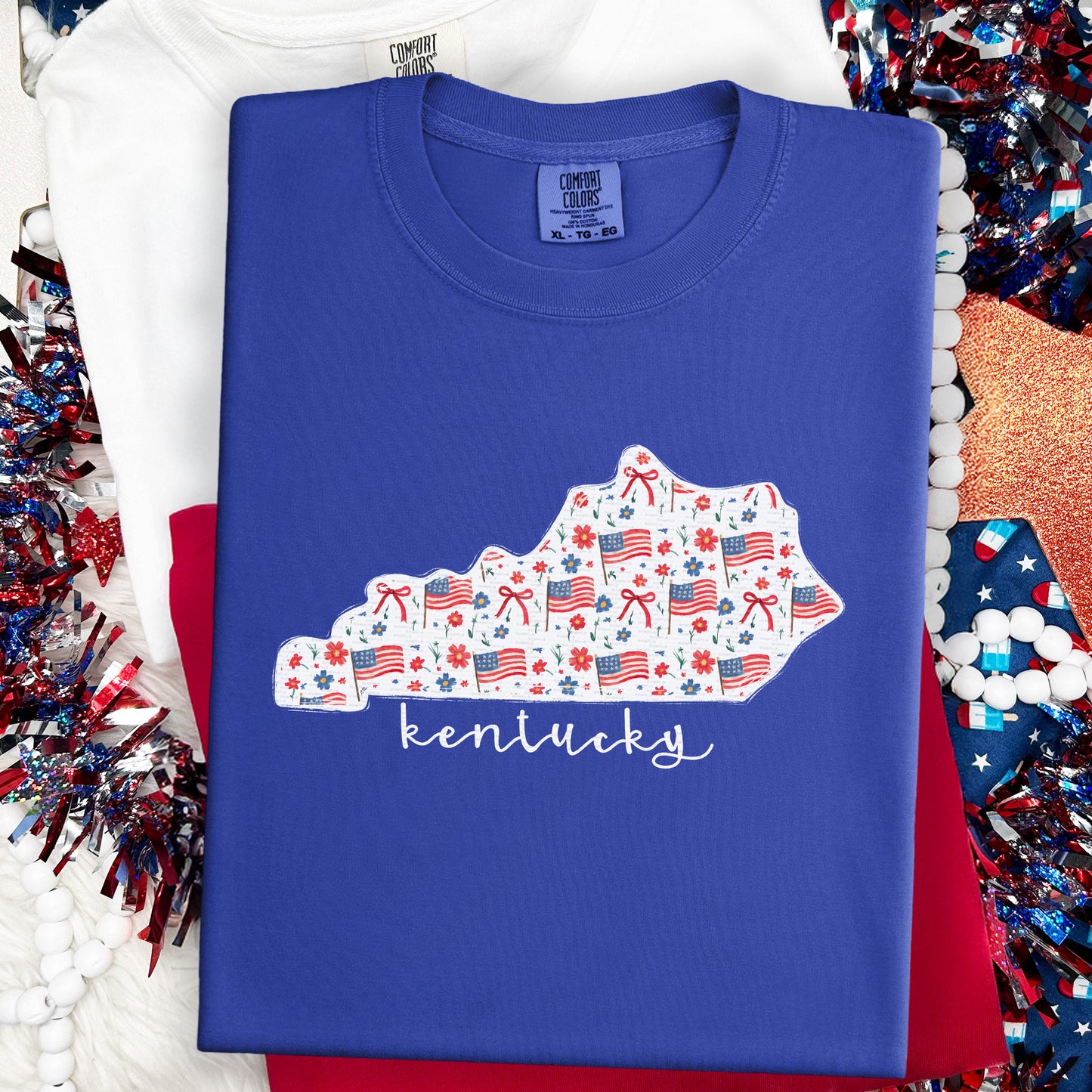 Kentucky, State, Flags & Florals | DTF Print - COOL PEEL |