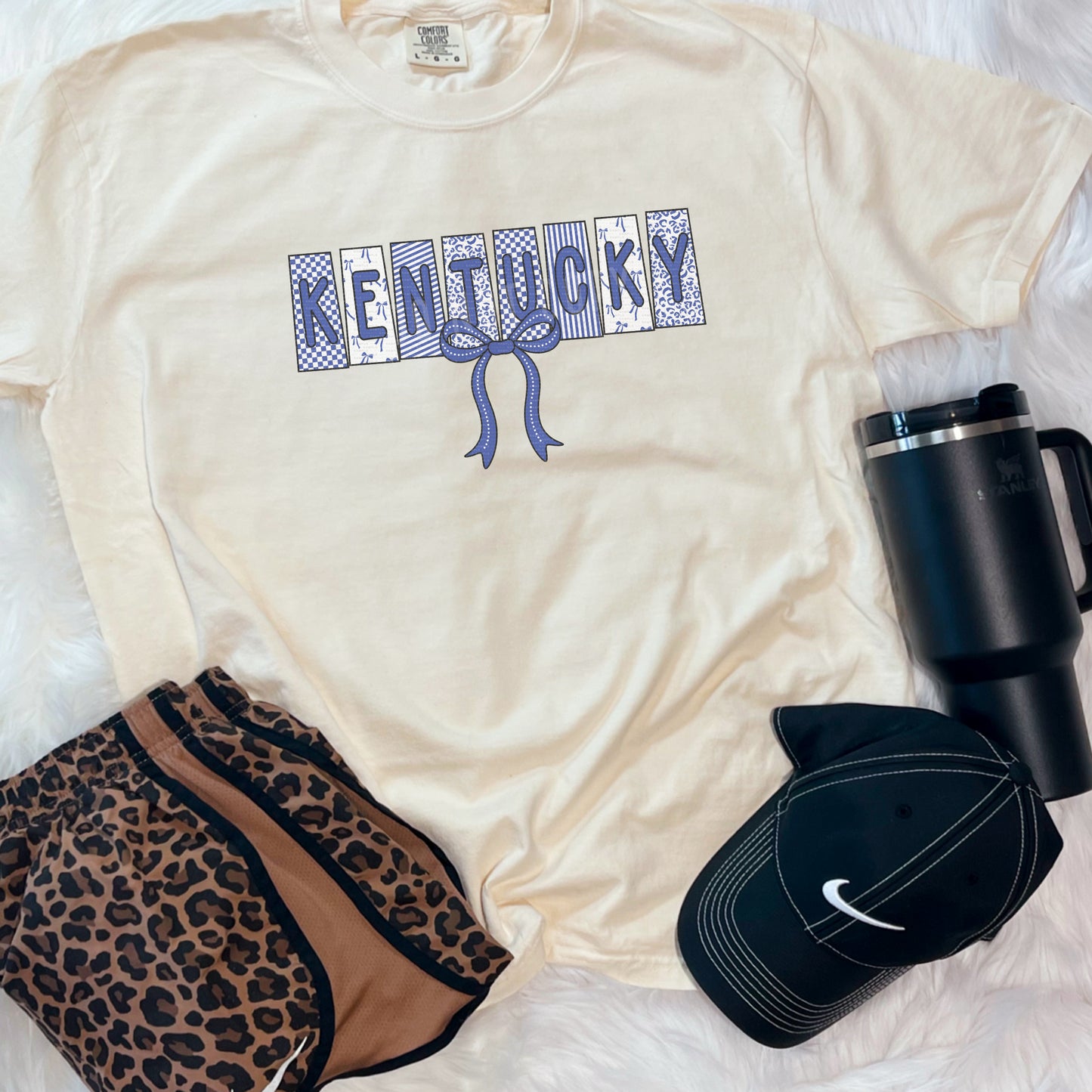 Kentucky Blocks With Bow | DTF Print - COOL PEEL |