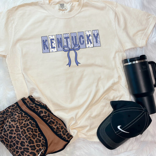 Kentucky Blocks With Bow | DTF Print - COOL PEEL |