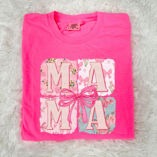 Mama, Pink Bow | DTF Print - COOL PEEL |