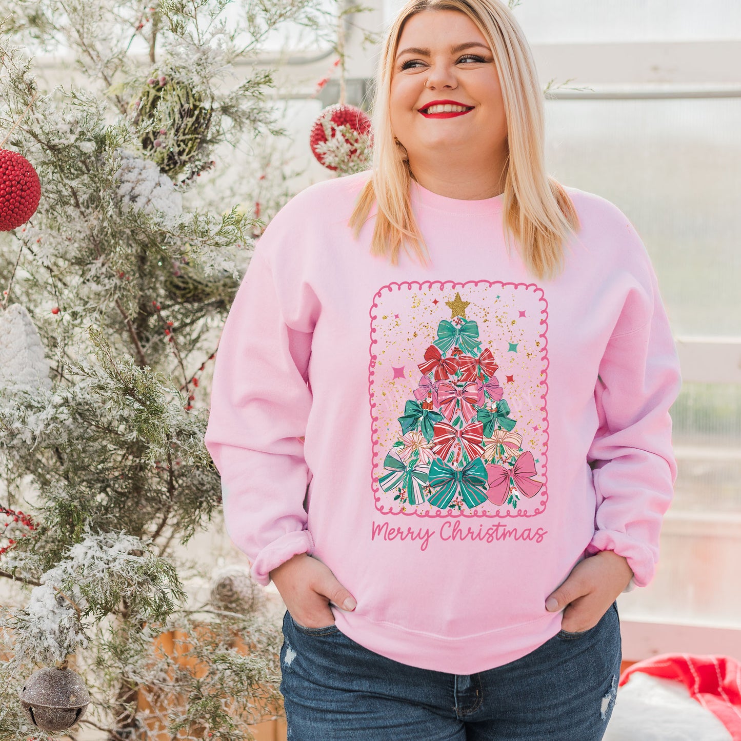 Bow Christmas Tree In Cute Box | DTF Print - COOL PEEL |