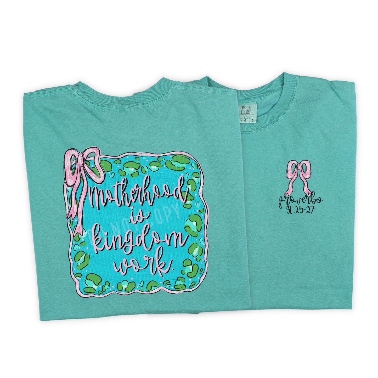 Motherhood Is Kingdom Work, FREE POCKET | DTF Print - COOL PEEL |