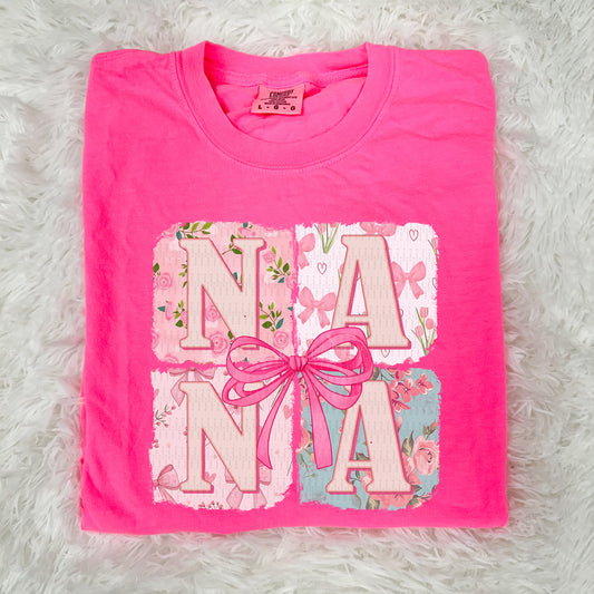 Nana, Pink Bow | DTF Print - COOL PEEL |