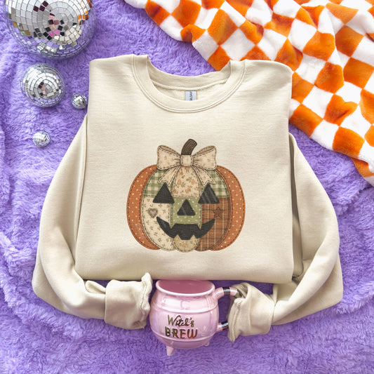 Patchwork Jack-o-lantern | DTF Print - COOL PEEL |