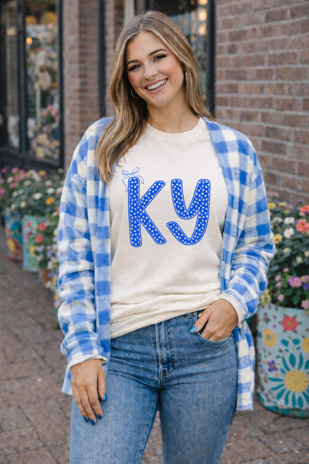 Kentucky, KY, Polka Dots, Bow | Screen Print Transfer | - SINGLE COLOR