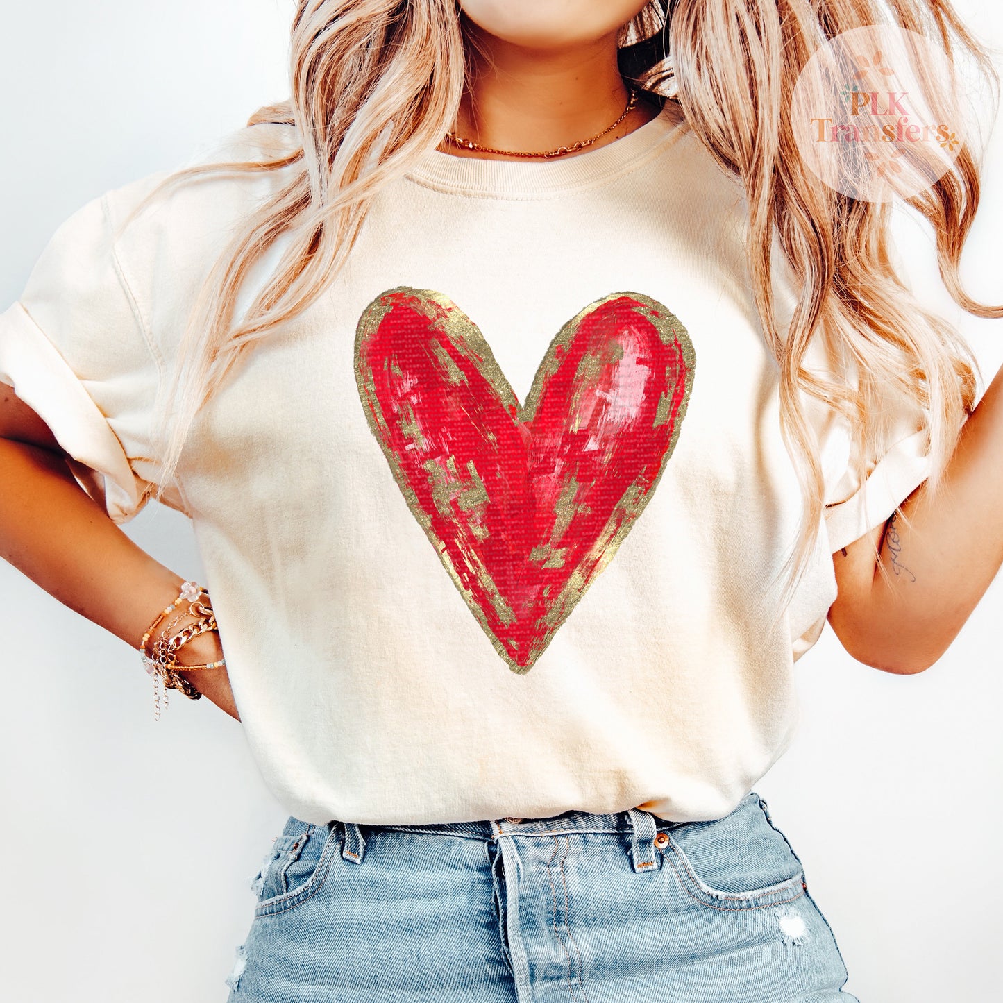 Blank Red Glitter Heart, Valentine's Day | DTF Print - COOL PEEL |