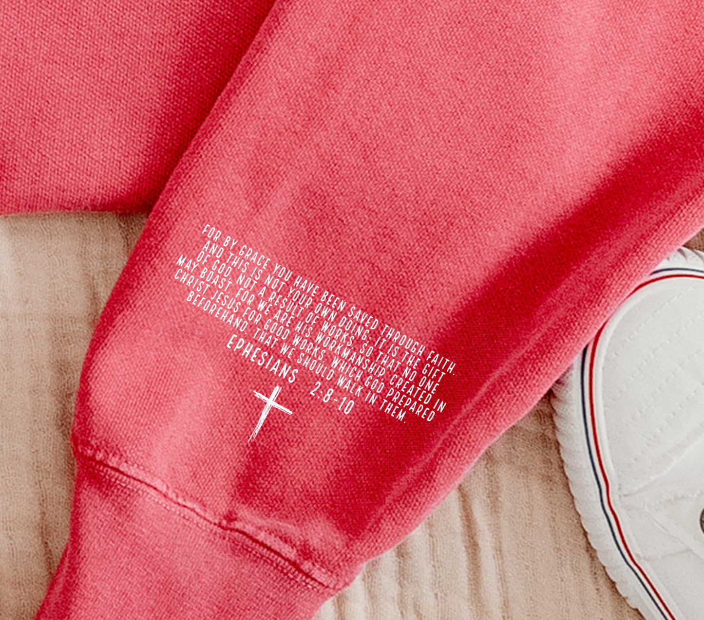 Saved By Grace (FREE SLEEVE INCLUDED) | Screen Print Transfer | - SINGLE COLOR
