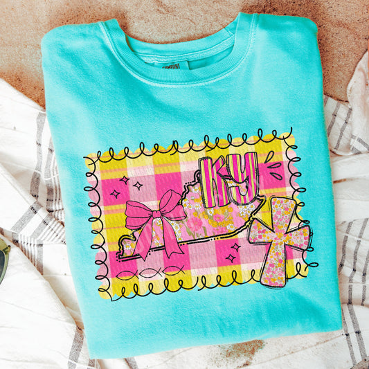 Kentucky, KY, Bright Yellow & Pink | DTF Print - COOL PEEL |