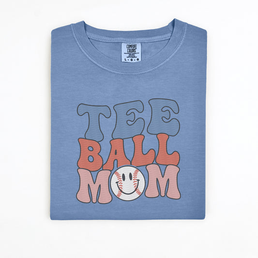 Tee Ball Mom, Happy Face | DTF Print - COOL PEEL |