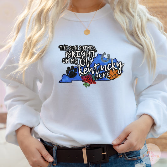 The Sun Shines Bright, KY, Basketball | DTF Print - COOL PEEL |