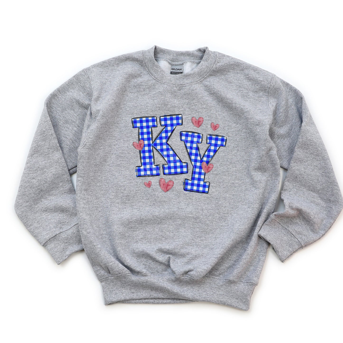 YOUTH, Blue Plaid, Kentucky, Hearts | DTF Print - COOL PEEL |