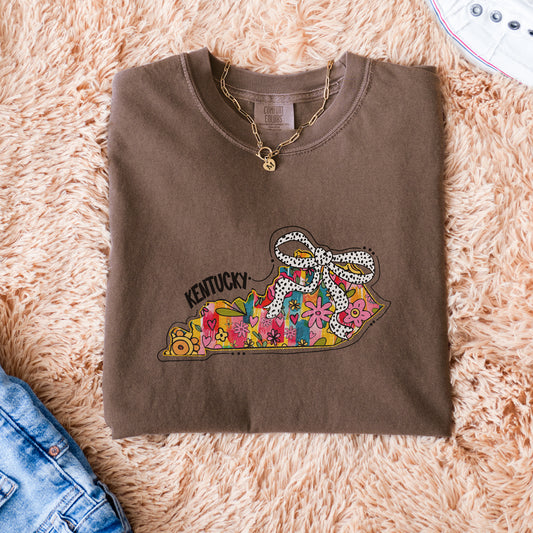 Kentucky, KY, Floral & Hearts | DTF Print - COOL PEEL |