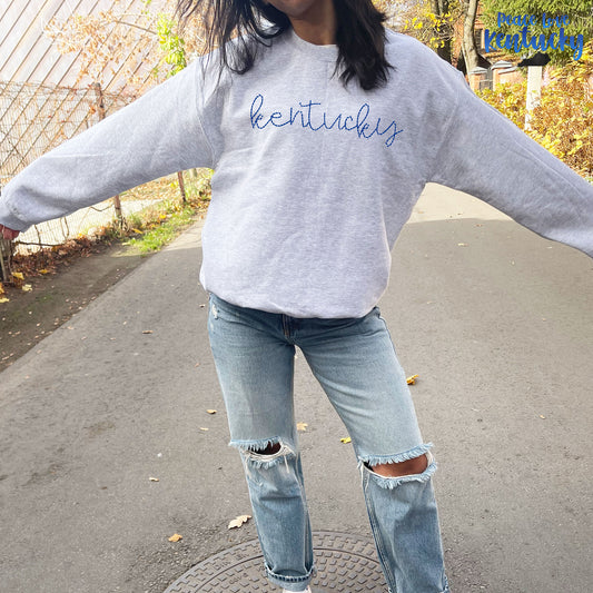 Kentucky, Faux Embroidery | Screen Print Transfer | - SINGLE COLOR (LOW HEAT)