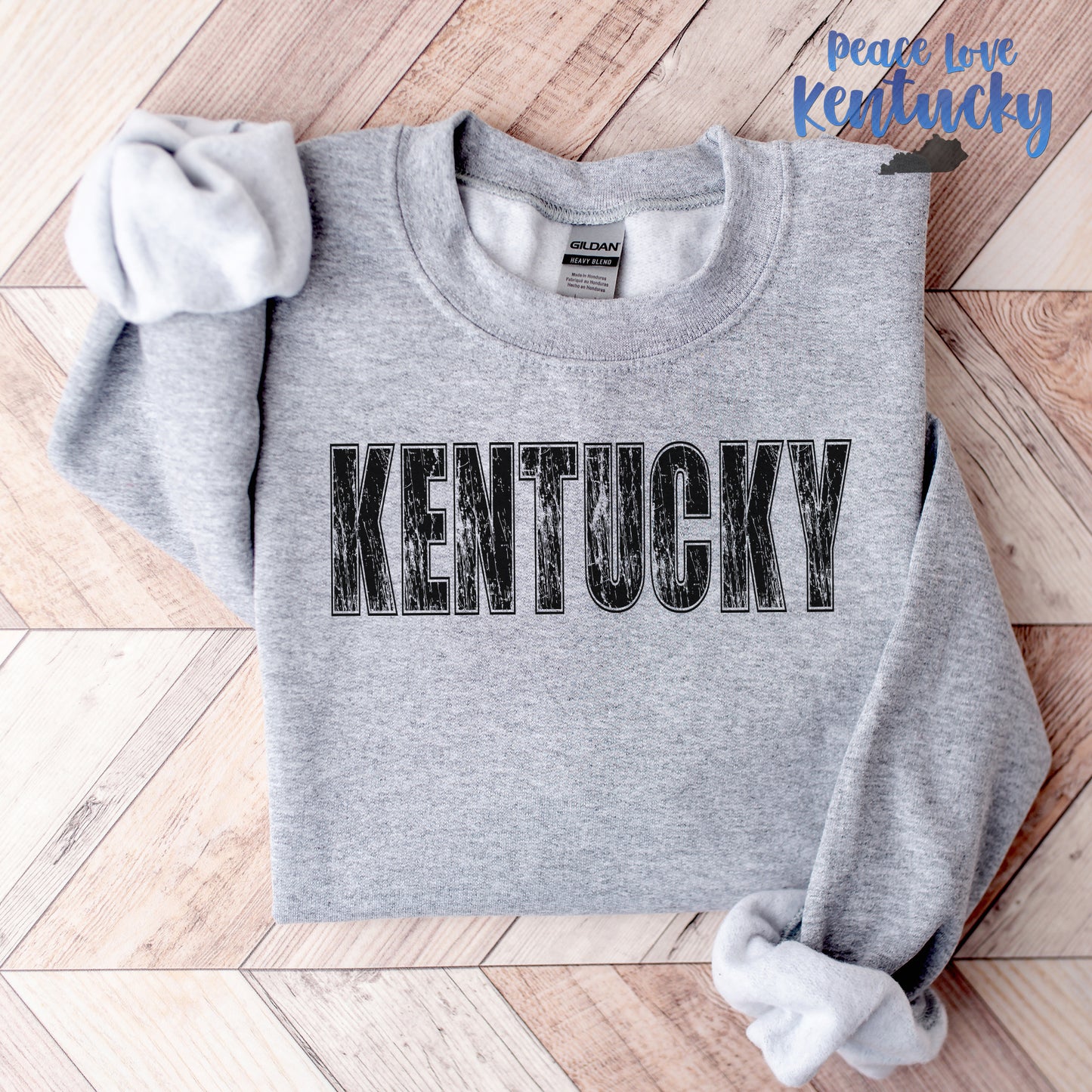 Distressed KENTUCKY | Screen Print Transfer | - SINGLE COLOR (LOW HEAT)