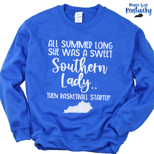 Sweet Southern Lady, KY Basketball | Screen Print Transfer | - SINGLE COLOR (LOW HEAT)
