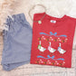 3 Geese, Flowers & Bows | DTF Print - COOL PEEL |