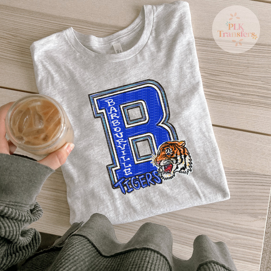 Barbourville Tigers, School Spirit | DTF Print | FULL COLOR