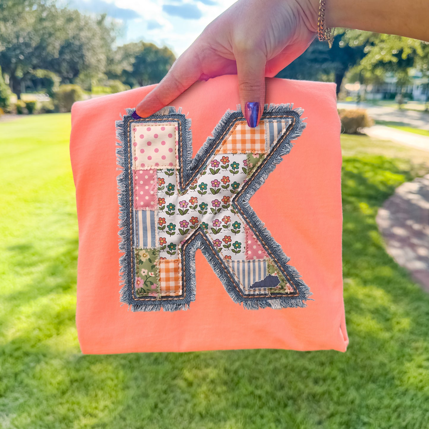 Big K, Kentucky, Spring, Denim Border | DTF Print - COOL PEEL |