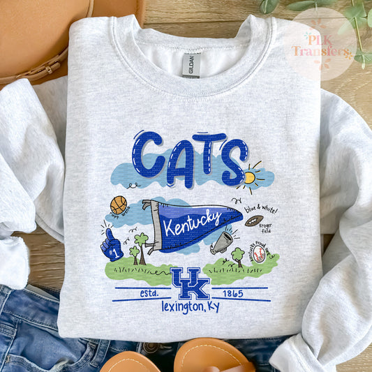 Cats, Kentucky | DTF PRINT | - FULL COLOR