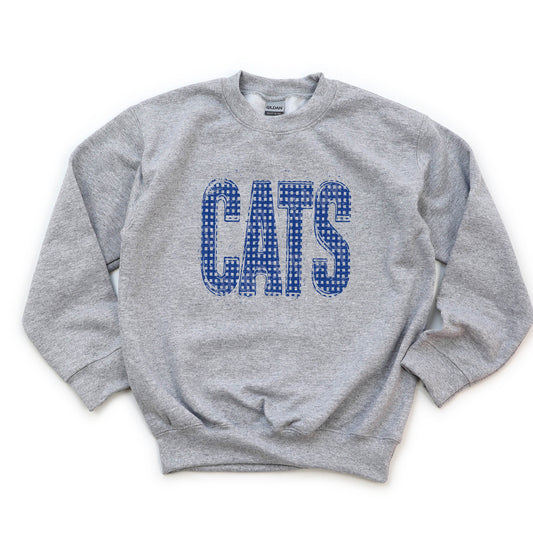 Cats, Plaid, Distressed, Kentucky | Screen Print Transfer | - SINGLE COLOR