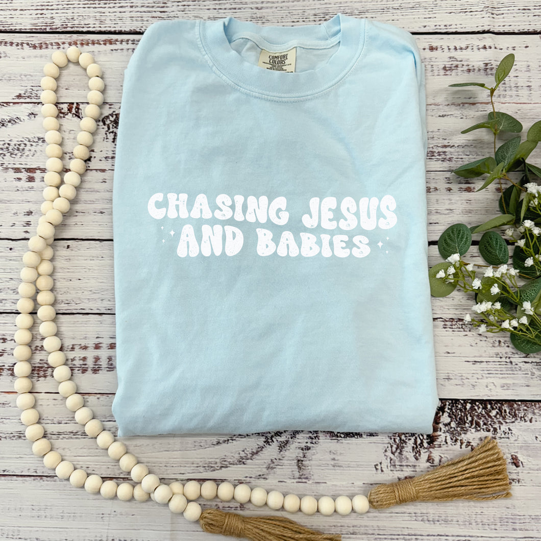 Chasing Jesus & Babies | Screen Print Transfer | - SINGLE COLOR