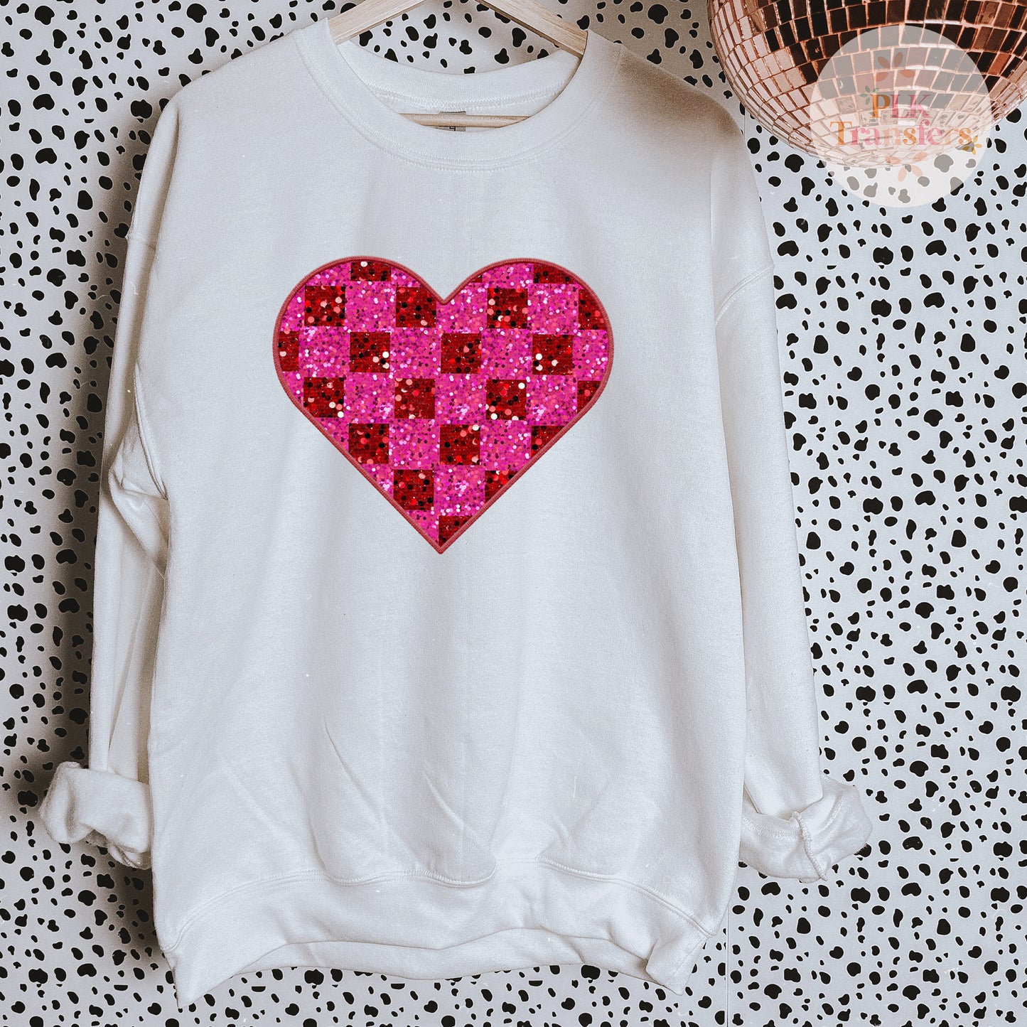 Checkered Heart | DTF Print - COOL PEEL | FULL COLOR
